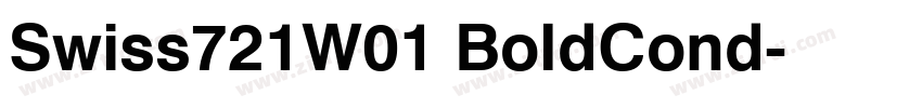 Swiss721W01 BoldCond字体转换